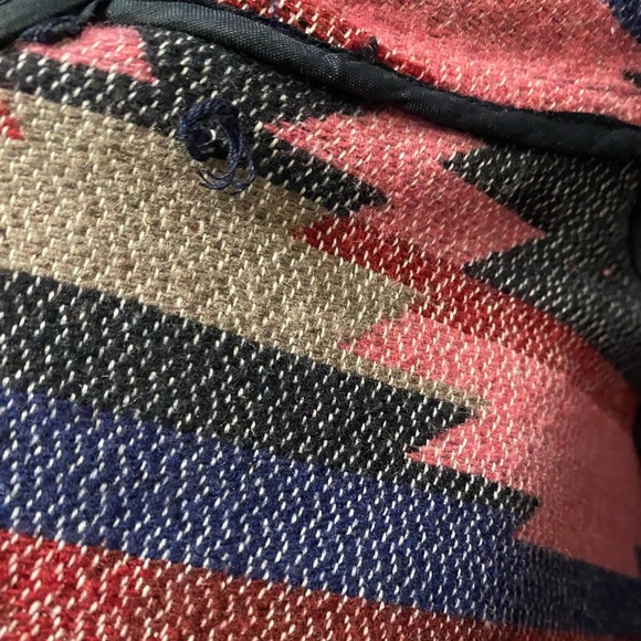 Anthropologie Tabitha Leona Wrap Hooded Aztec Western Boho Rodeo Cozy Coat S - Picture 9 of 9